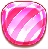 Candy Blitz Bombs Rot rosa gestreift Symbol