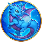Merlin's 10K Ways Blauer Drache Symbol