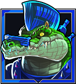 Man vs Gator Blaues Alligator Symbol
